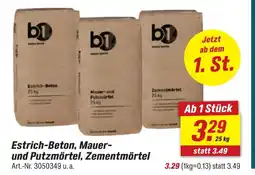 toom Baumarkt B1 estrich-beton, mauer- und putzmörtel, zementmörtel Angebot