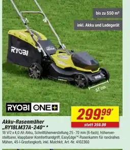 toom Baumarkt Ryobi akku-rasenmäher ry18lm37a-240 Angebot
