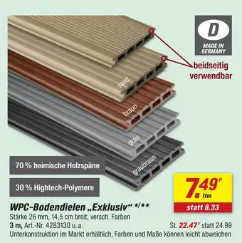 toom Baumarkt Wpc-bodendielen exklusiv Angebot