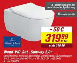 toom Baumarkt Villeroy & boch wand-wc-set subway 2.0 Angebot