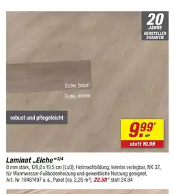 toom Baumarkt Laminat eiche Angebot