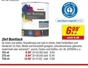 toom Baumarkt Toom 2in1 buntlack Angebot
