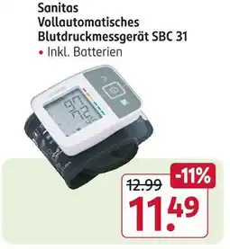 Rossmann Sanitas vollautomatisches blutdruckmessgerät sbc 31 Angebot