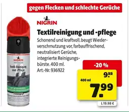 Hagebau Nigrin textilreinigung und -pflege Angebot