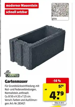 Hagebau Mr. gardener gartenmauer Angebot