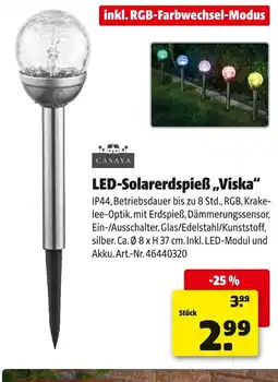 Hagebau Casaya led-solarerdspieß viska Angebot