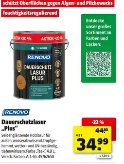 Hagebau Dauerschutzlasur „plus“ Angebot