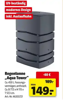 Hagebau Regentonne „aqua tower“ Angebot