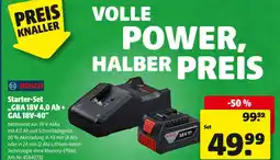 Hagebau Bosch starter-set „gba 18v 4,0 ah + gal 18v-40“ Angebot