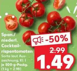 Kaufland Span./ niederl. Cocktailrispentomaten Angebot