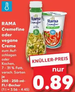 Kaufland RAMA Cremefine oder vegane Creme Angebot