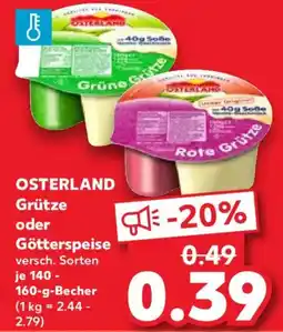 Kaufland OSTERLAND Grütze oder Götterspeise Angebot