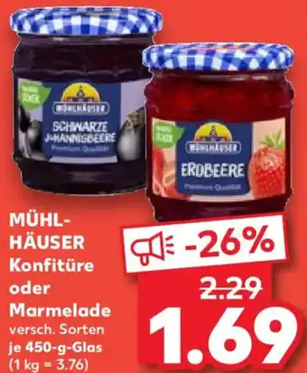 Kaufland MÜHLHÄUSER Konfitüre oder Marmelade Angebot