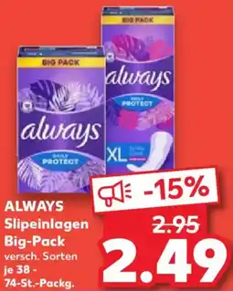 Kaufland ALWAYS Slipeinlagen Big-Pack Angebot