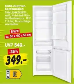 Repo Markt PKM Kühl-/Gefrierkombination ,KGK262EW" Angebot