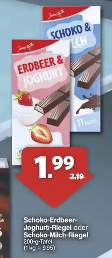 Famila Nord West Jeden Tag Schoko-Erdbeer-Joghurt-Riegel oder Schoko-Milch-Riegel Angebot