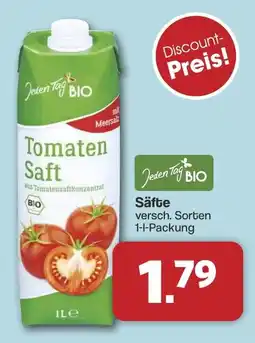 Famila Nord West Jeden Tag BIO Säfte Angebot