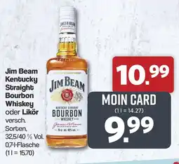 Famila Nord West Jim Beam Kentucky Straight Bourbon Whiskey oder Likör Angebot