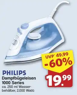 Famila Nord West PHILIPS Dampfbügeleisen 1000 Series Angebot