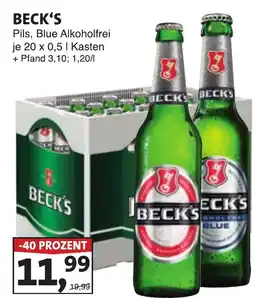 Lösch Depot BECK'S Pils, Blue Alkoholfrei Angebot