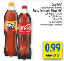 diska Coca-Cola, Fanta, Sprite oder Mezzo Mix Angebot