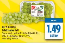 diska Gut & Günstig Tafeltrauben hell Angebot