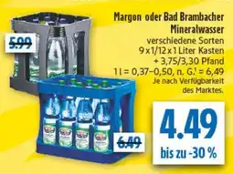 diska Margon oder Bad Brambacher Mineralwasser Angebot