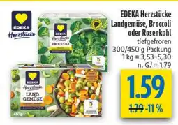 diska EDEKA Herzstücke Landgemüse, Broccoli oder Rosenkohl Angebot