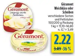 diska Géramont Weichkäse oder Scheiben Angebot