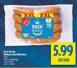 diska Gut & Günstig Delikatess Bock Würstchen Angebot