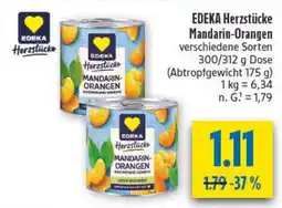 diska EDEKA Herzstücke Mandarin-Orangen Angebot