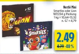 diska Nestlé Mini Smarties oder Lion Angebot