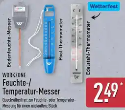 Aldi Nord WORKZONE Feuchte-/ Temperatur-Messer Angebot