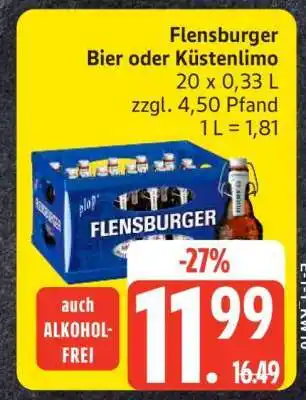 Edeka Flensburger Bier oder Küstenlimo Angebot