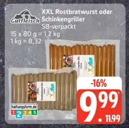 Edeka XXL Rostbratwurst oder Schinkengriller Angebot