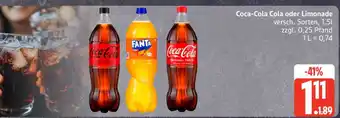 Edeka Coca-Cola Cola oder Limonade Angebot