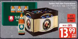 Edeka Spaten Hell oder Franziskaner Angebot
