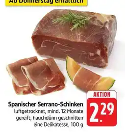 Edeka Spanischer Serrano-Schinken Angebot