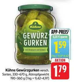 Edeka KÜHNE Gewürzgurken Angebot