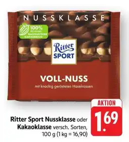 Edeka Ritter Sport Nussklasse oder Kakaoklasse Angebot