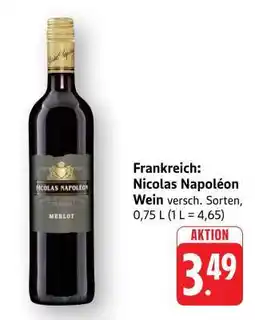 Edeka Frankreich: Nicolas Napoléon Wein Angebot