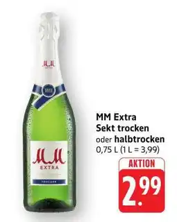 Edeka MM extra Sekt trocken oder halbtrocken Angebot