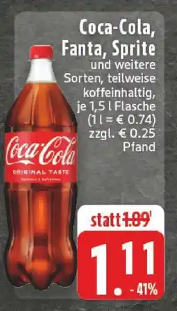 Edeka Coca­Cola/ Fanta/ Sprite Angebot