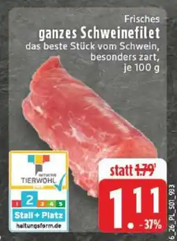 Edeka Frisches ganzes Schweinefilet Angebot