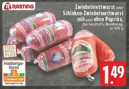 Edeka Rasting Zwiebelmettwurst oder Schinken-Zwiebelmettwurst Angebot