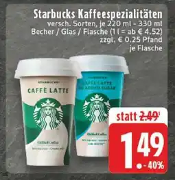 Edeka Starbucks Kaffeespezialitäten Angebot