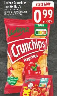 Edeka Lorenz Crunchips oder Nic Nac's Angebot