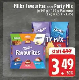Edeka MILKA Favourites oder Party-Mix Angebot