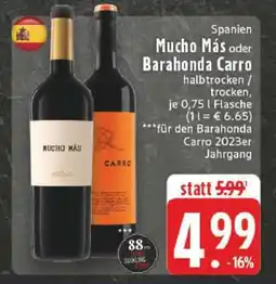 Edeka Mucho Más oder Barahonda Carro Angebot