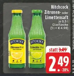 Edeka Hitchcock Zitronen- oder Limettensaft Angebot